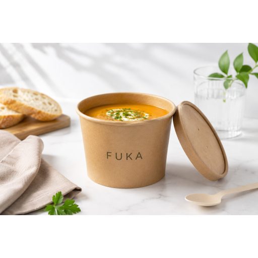 18 oz Kraft Soup Cup / 540 ml – Barna papír leveses pohár