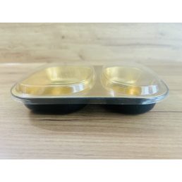   Fuka Alu Bowl 2 rekeszes – magas átlátszó fedéllel (szett)