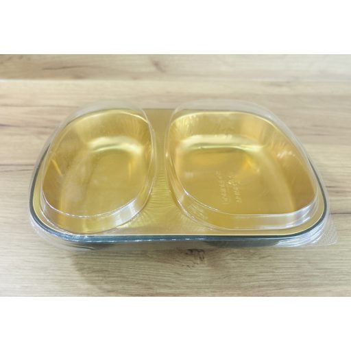 Fuka Alu Bowl 2 rekeszes – magas átlátszó fedéllel (szett)