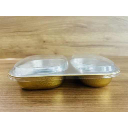 Fuka Alu Bowl 2 rekeszes – magas átlátszó fedéllel (szett)