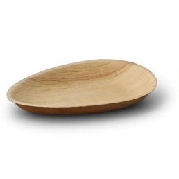   17 cm csepp formájú pálmalevél tányér – különleges tálaláshoz | Fuka